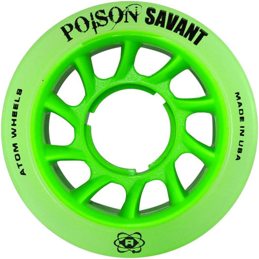 Roller Skate Wheels Atom Poison Savant Hybrid Roller Skate Wheel (Pack of 4) Atom The Groove Skate Shop