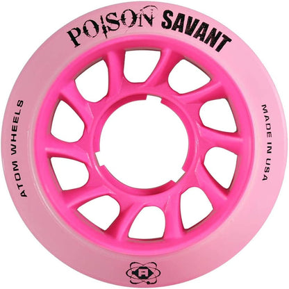 Roller Skate Wheels Atom Poison Savant Hybrid Roller Skate Wheel (Pack of 4) Atom The Groove Skate Shop