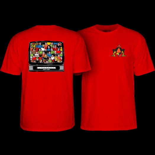 Shirts Powell Peralta Bucky Lasek Stadium T-Shirt - Red Powell Peralta The Groove Skate Shop