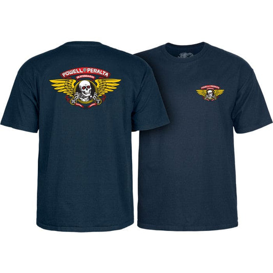 Shirts Powell Peralta Winged Ripper T-shirt - Navy Powell Peralta The Groove Skate Shop