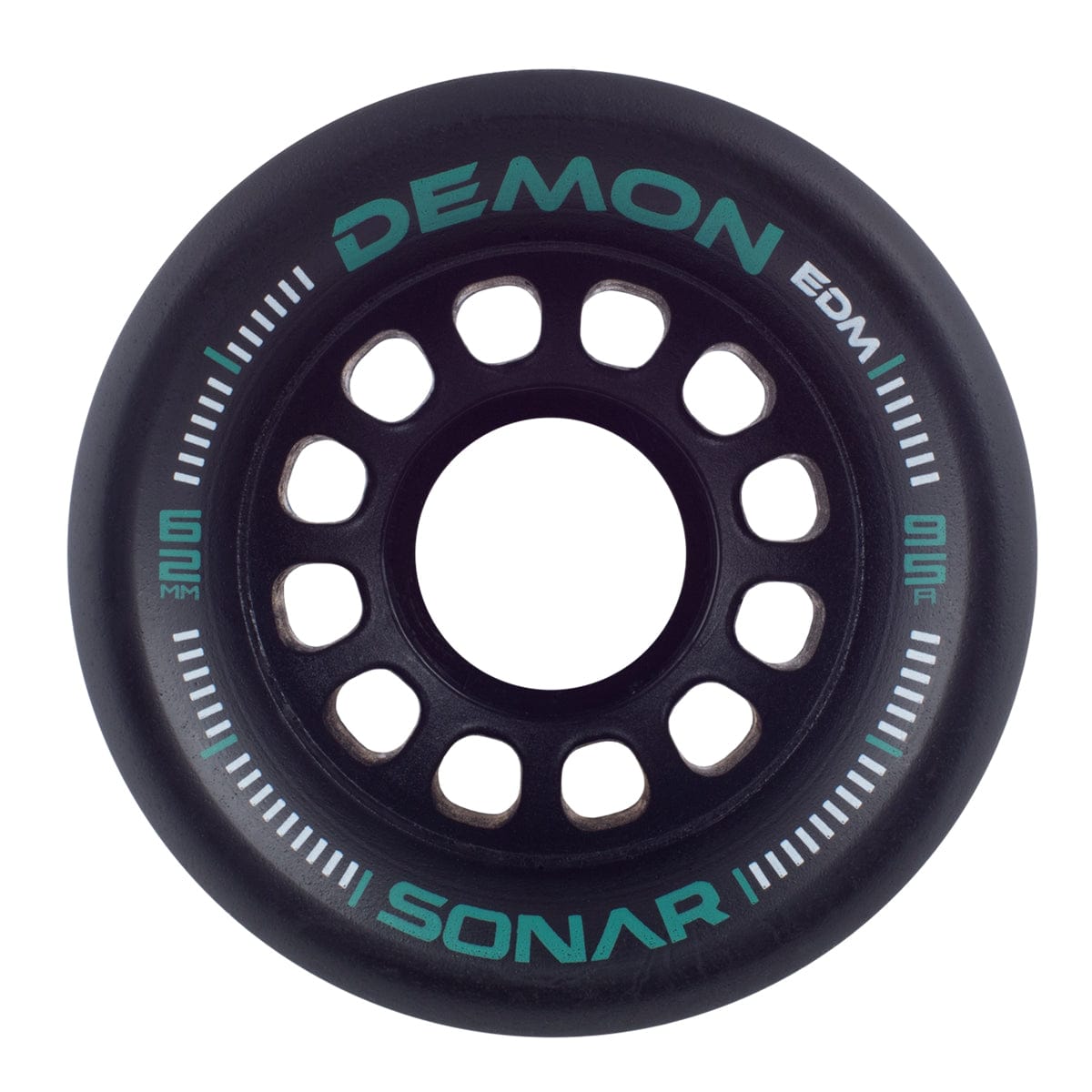 Roller Skate Wheels Sonar Demon EDM 95a 62mm Roller Skate Wheels (4 pack) Sonar The Groove Skate Shop