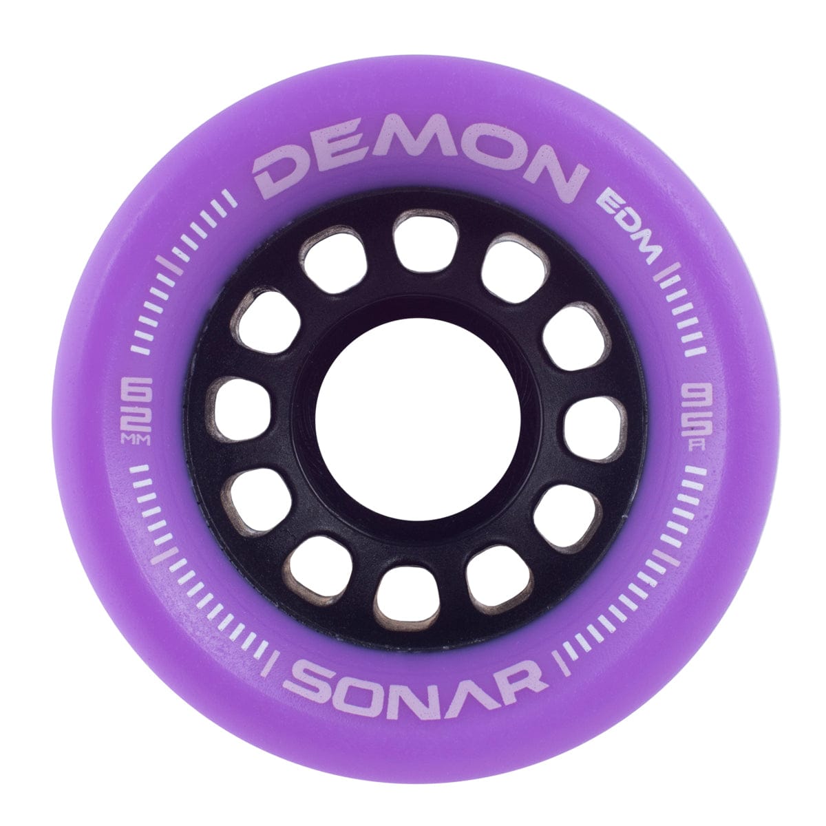 Roller Skate Wheels Sonar Demon EDM 95a 62mm Roller Skate Wheels (4 pack) Sonar The Groove Skate Shop