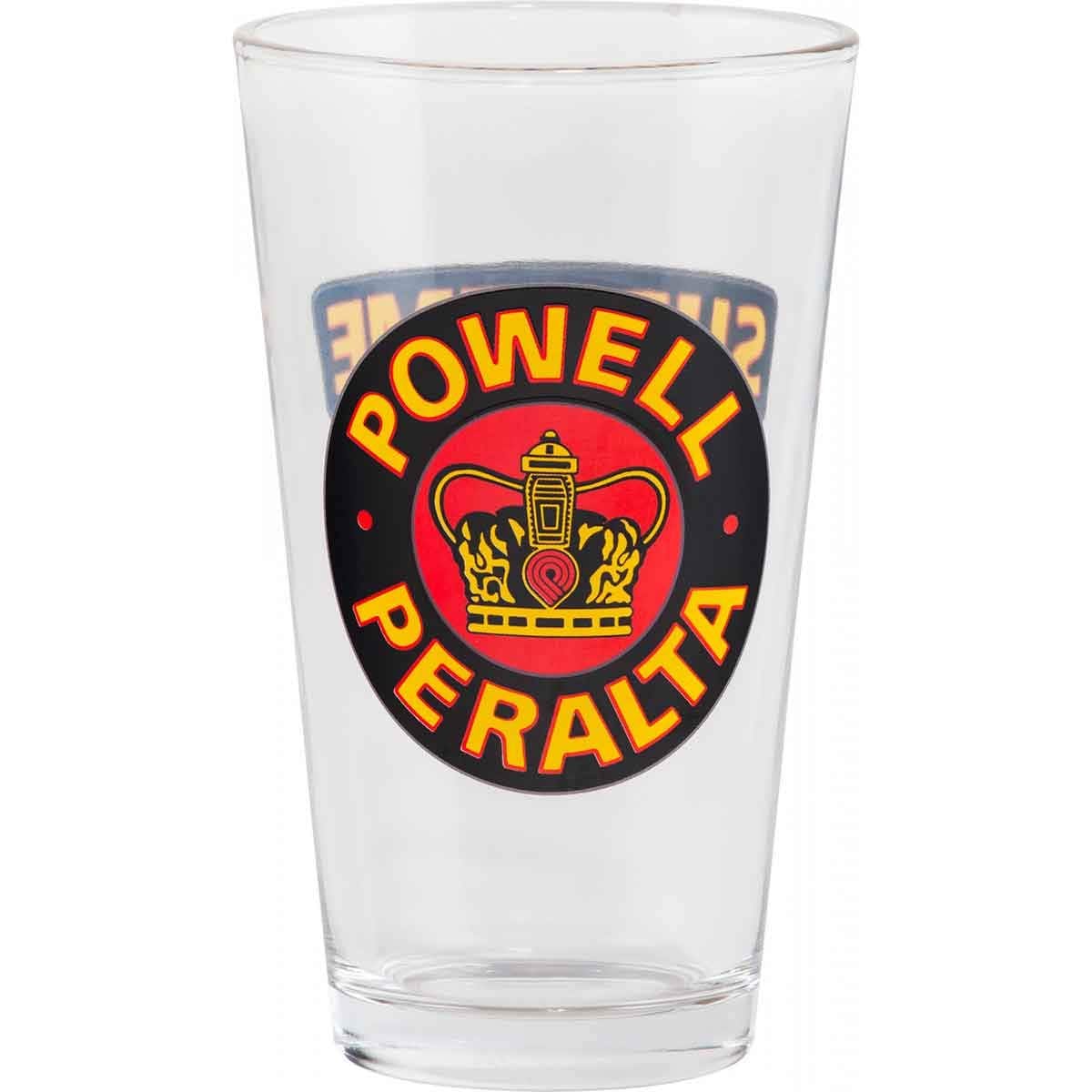 Barware Powell Peralta Supreme 16 oz Pint Glass Powell Peralta The Groove Skate Shop