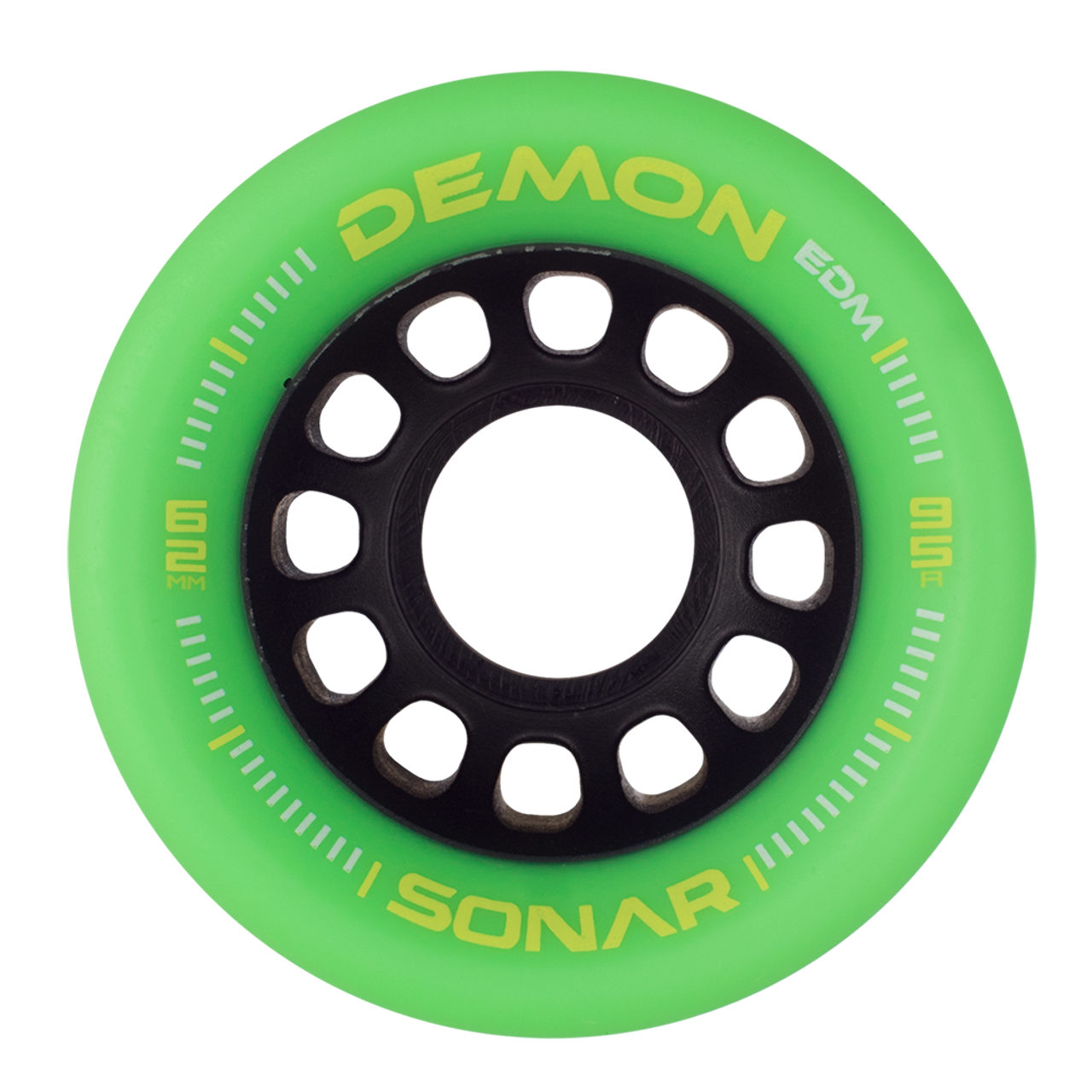 Roller Skate Wheels Sonar Demon EDM 95a 62mm Roller Skate Wheels (4 pack) Sonar The Groove Skate Shop